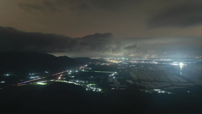 广东上川岛台山风车山山顶夜晚延时摄影