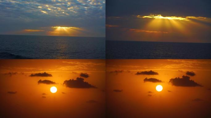 海上夕阳朝阳