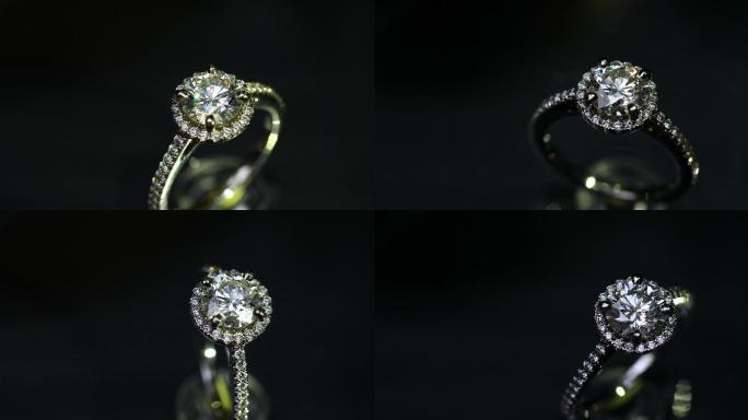 结婚戒指唯美裸钻钻石闪耀光泽钻戒璀璨晶莹
