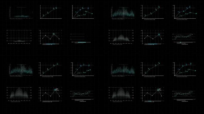 高科技数据表格坐标线曲线动态元素