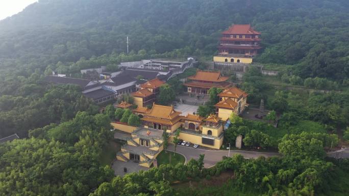 方山定林寺航拍素材