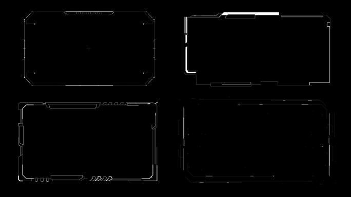 高科技边框显示屏文本框动态科技元素合集