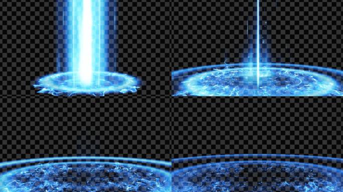 原创史诗升级进阶特效(炫蓝)带通道