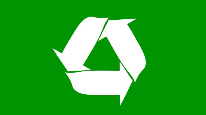 绿色回收标志标记可循环利用废物利用