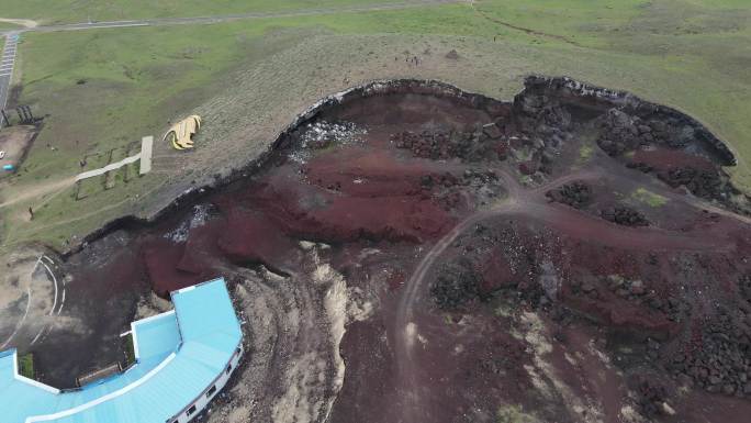 4K航拍死火山景区