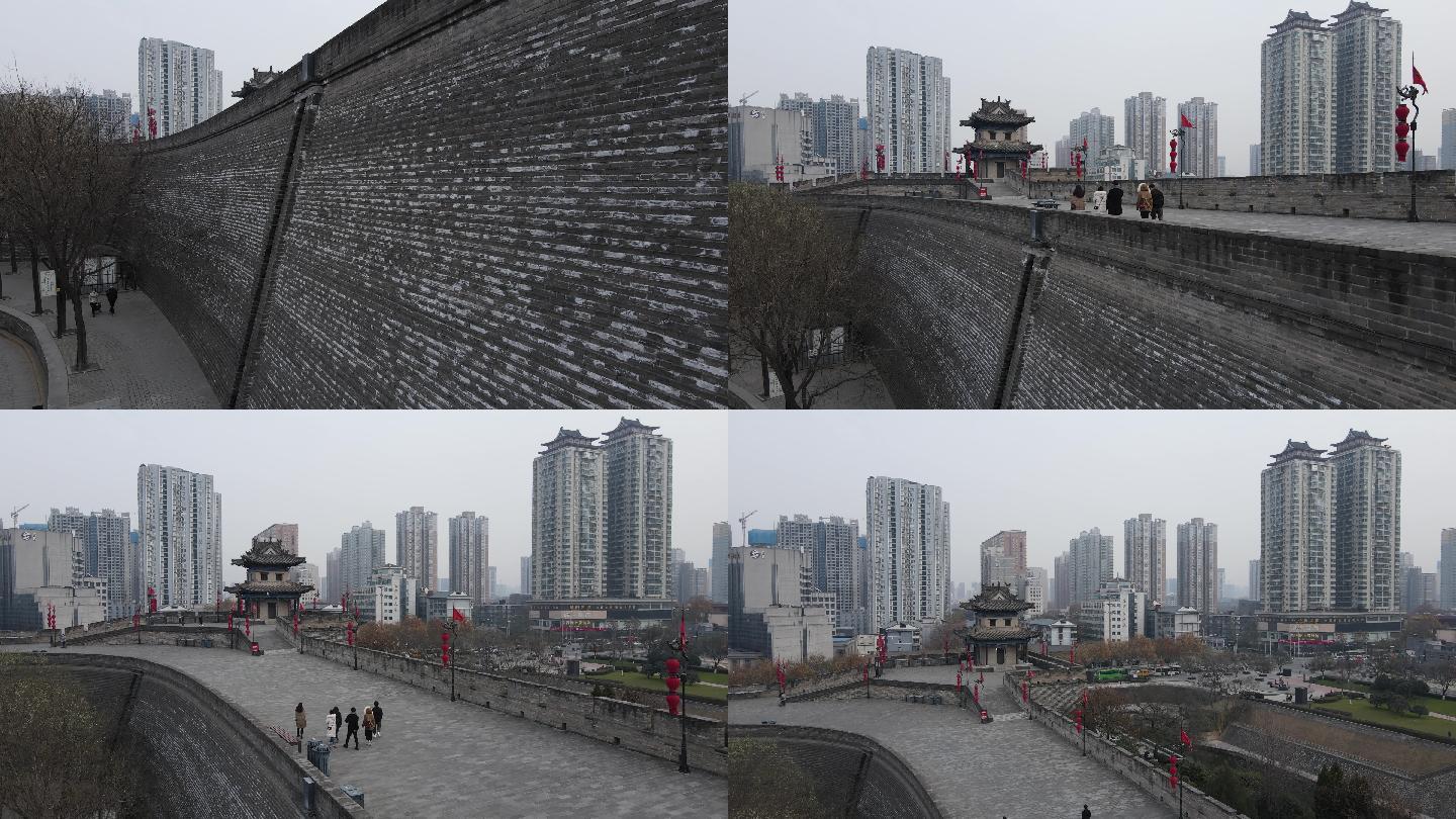 西安城墙由低到高缓起