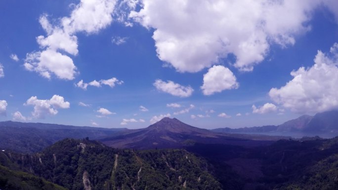 4K巴厘岛火山天空延时