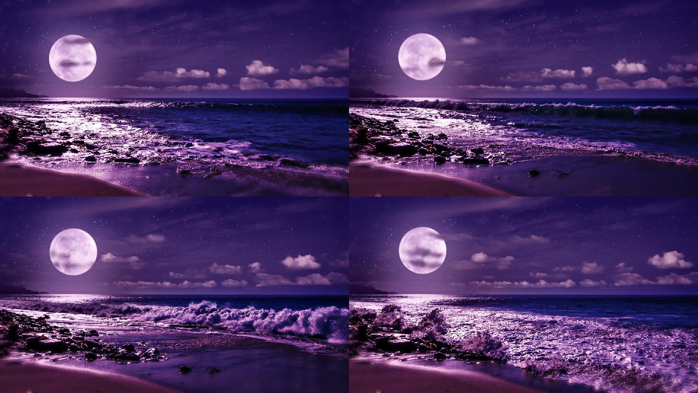 月亮和大海