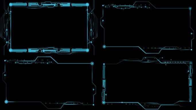 3款HUD科技界面视频框带通道