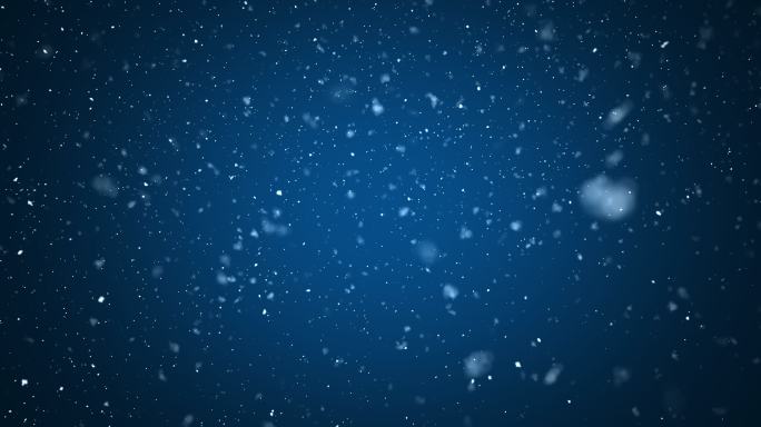 深蓝色背景的抽象雪