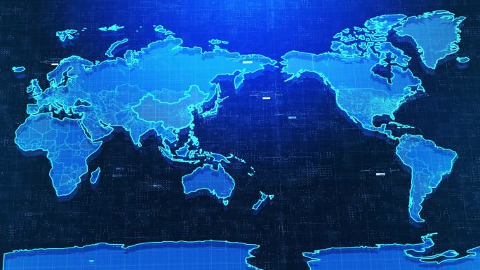 AE模板_科技地图高级蓝色企业区位