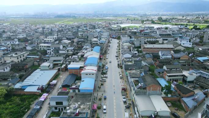 乡镇集镇街道建筑视频五