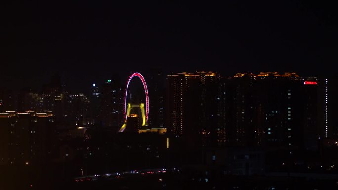 天津之眼夜景延时视频素材