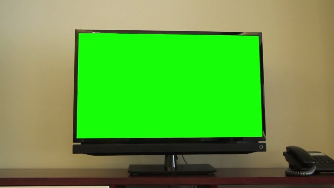 绿色屏幕电视绿屏绿幕抠图抠像看电视