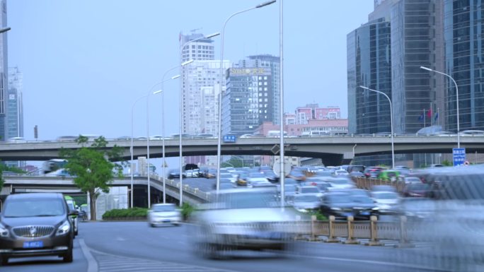 北京四环国贸桥延时摄影