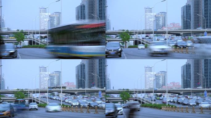 北京四环国贸桥延时摄影