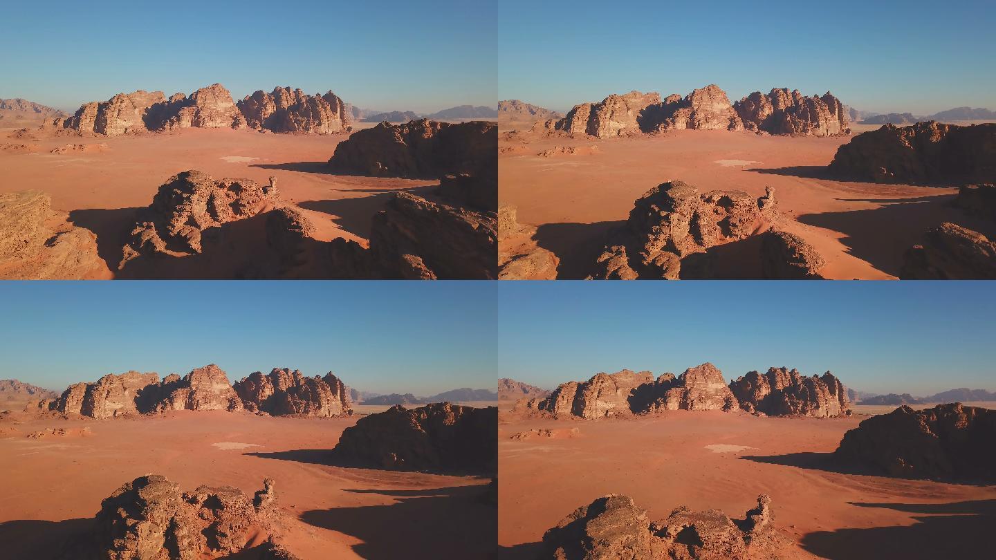 沙漠山丘4K航拍地理地貌风光风景