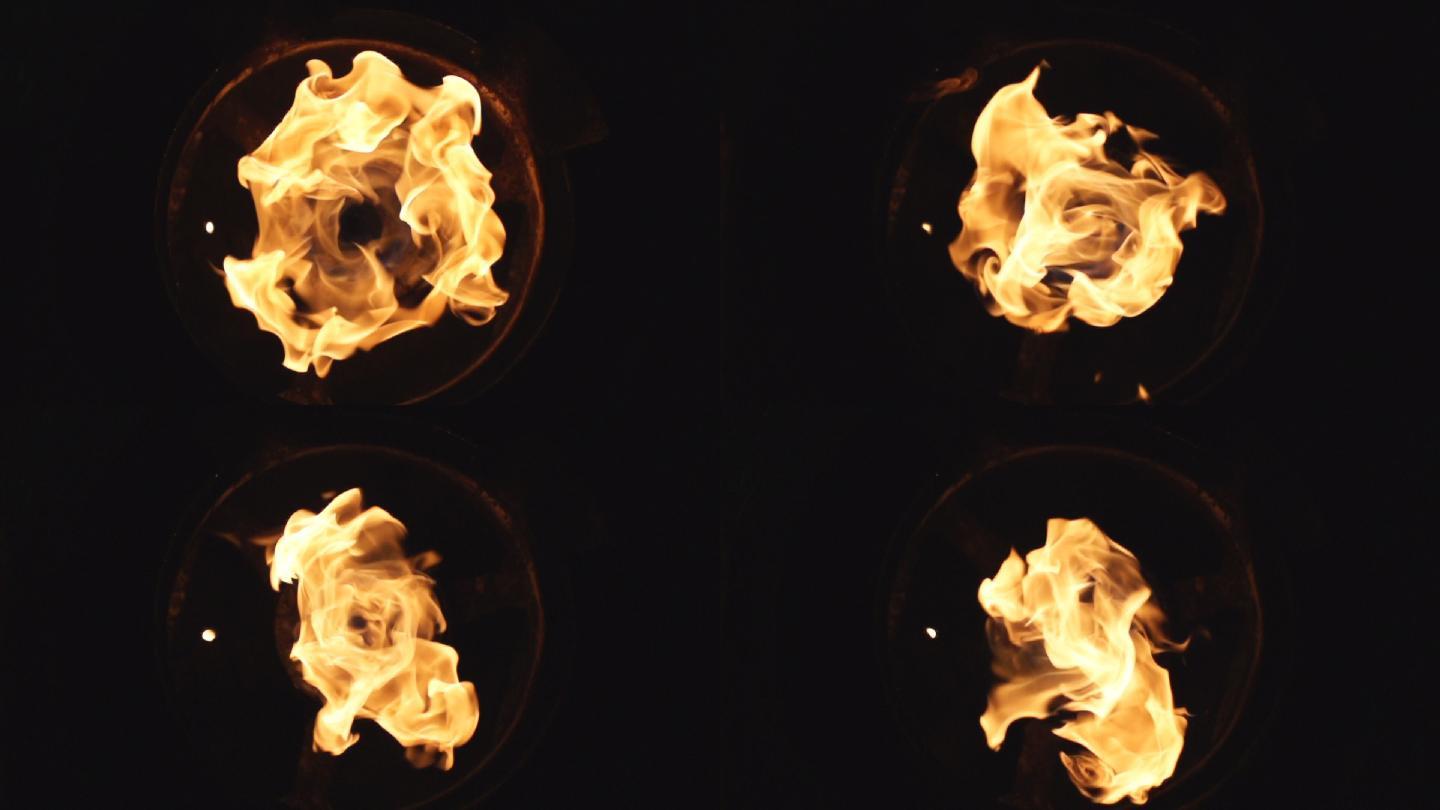 燃烧的火焰特效视频能量热量火苗黄色