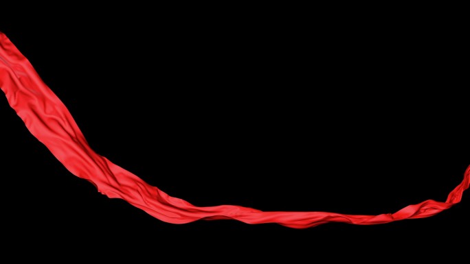 红色飘动的丝带