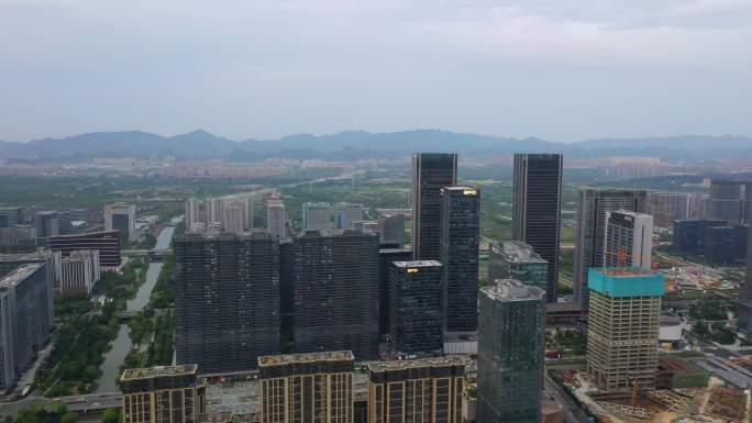航拍杭州未来科技城