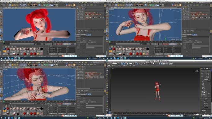 C4D+3dsmax+fbx--恐怖女孩