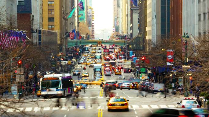 纽约的城市交通世界格局国外风光外国航拍