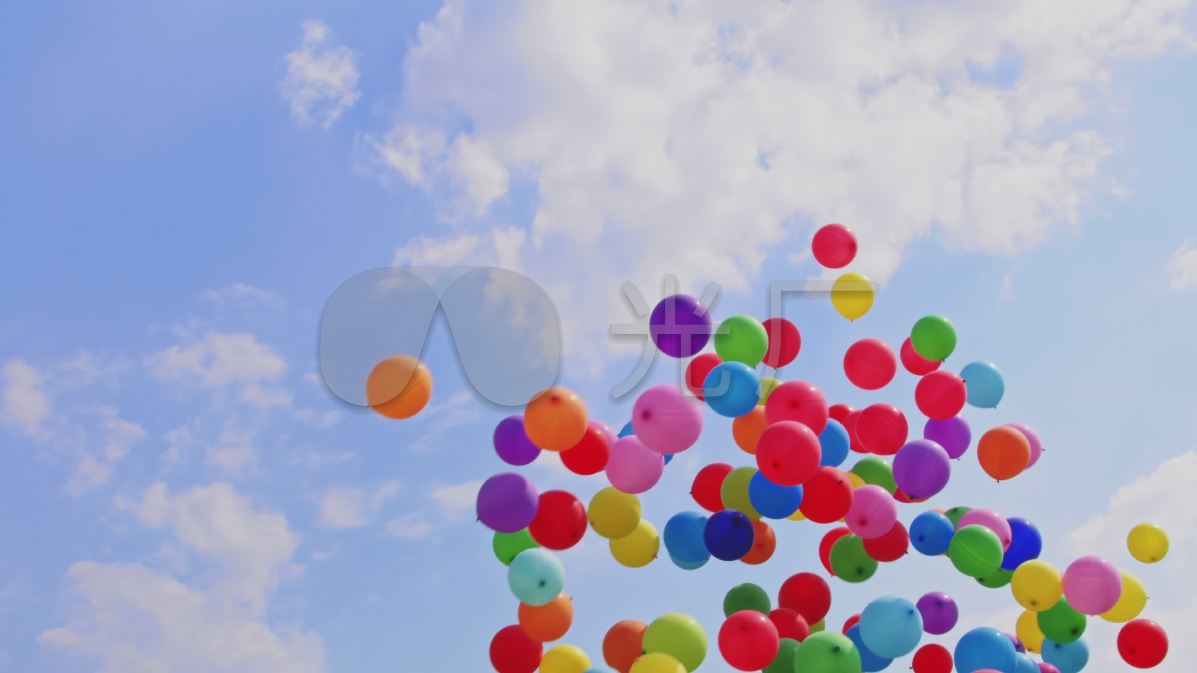 非常漂亮的多彩喜庆气球放飞升空canvas特效背景动画_动画/背景_js特效_js代码