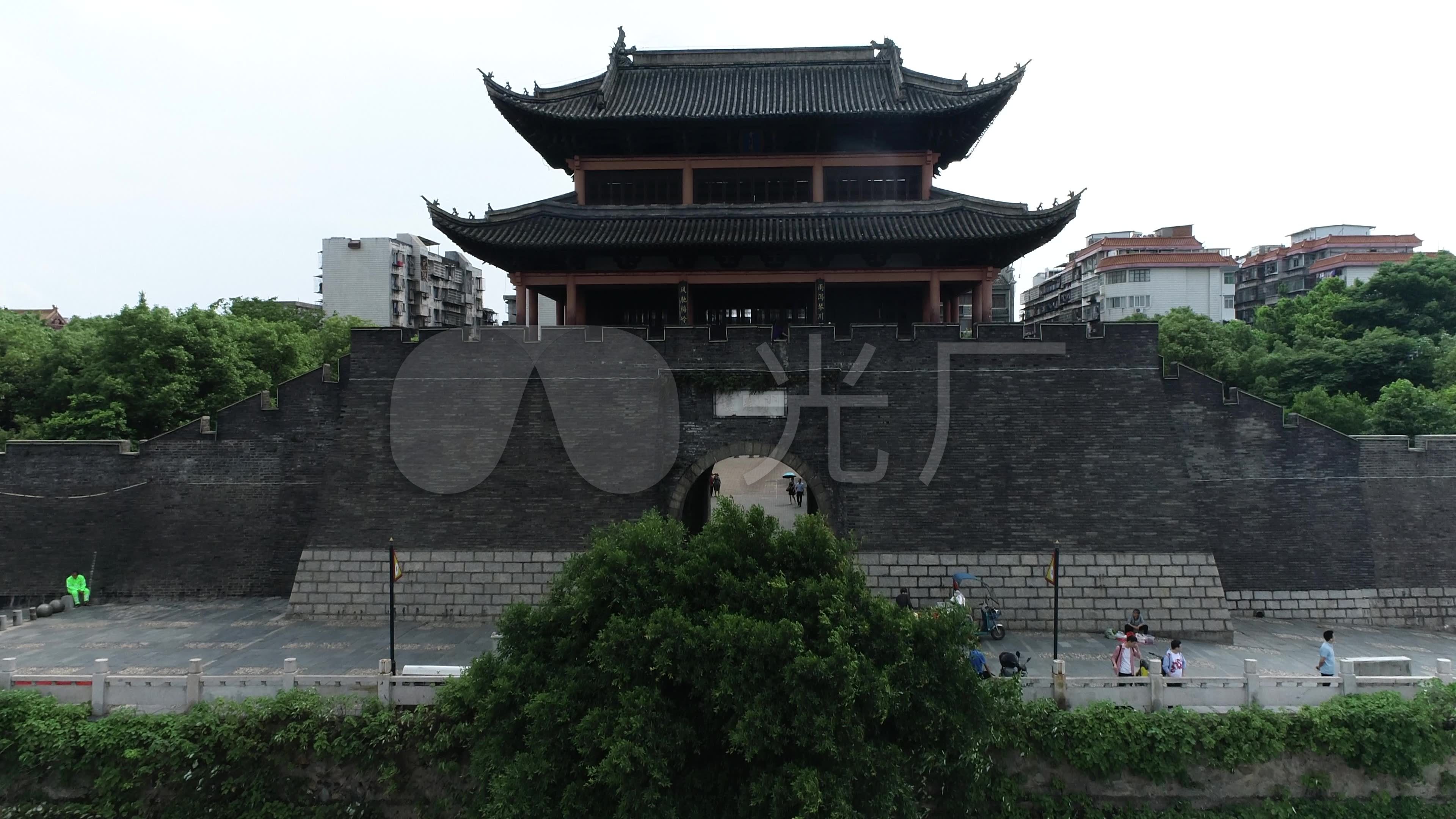 赣州宋城公园古城墙_3840x2160_高清视频素材下载(编号:5886058)_实拍