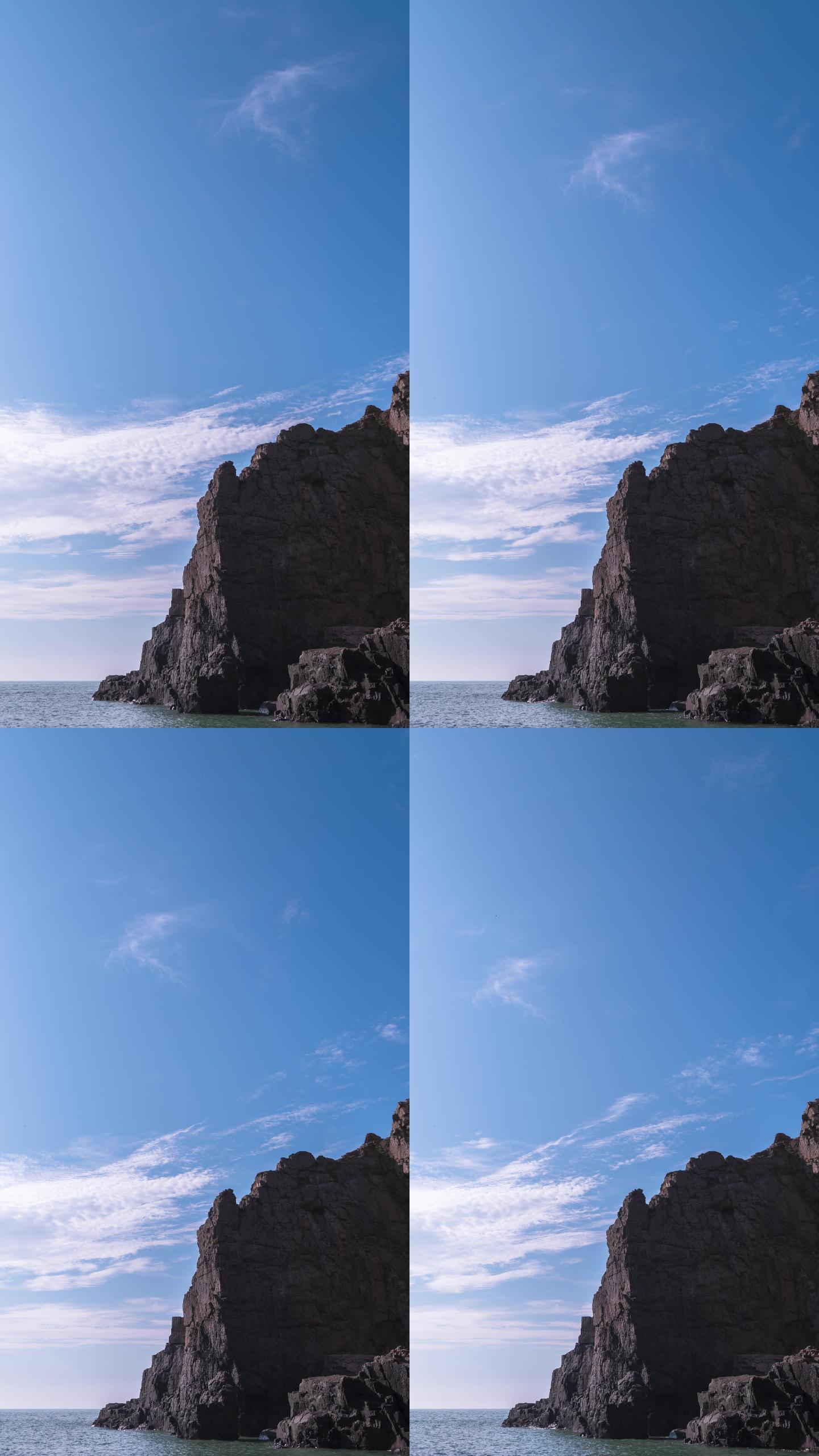 海边悬崖4K延时摄影竖构图竖屏视频素材