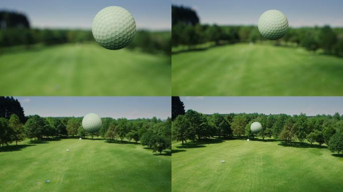 空中高尔夫球-慢动作