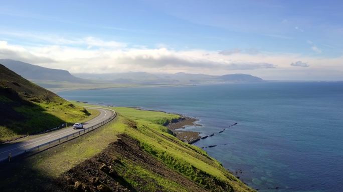 鸟瞰冰岛西海岸美丽的景观