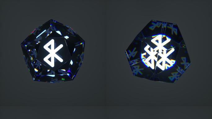 钻石水晶通透蓝牙旋转透明通道元素