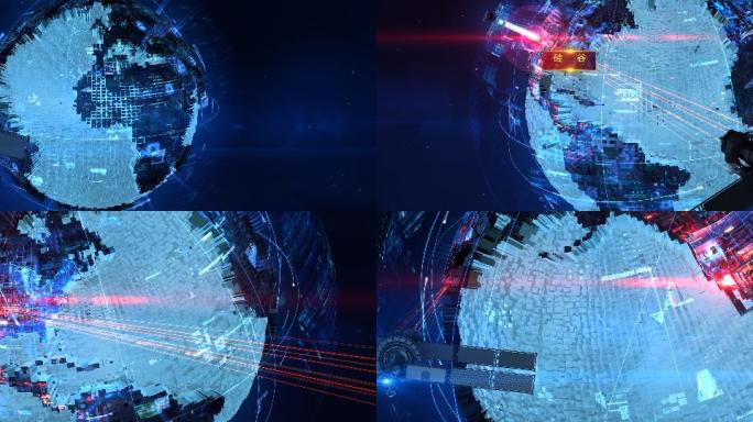 科技感地球光线汇聚深圳01