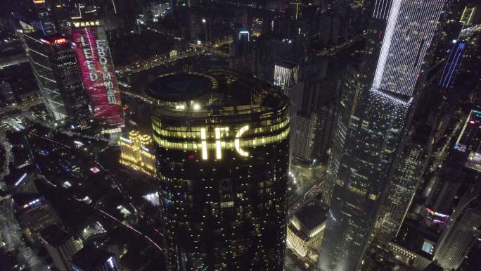 广州西塔IFC四季酒店国际金融中心航拍