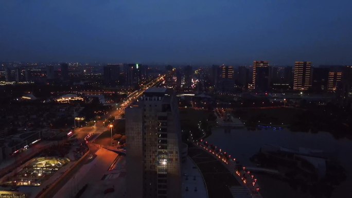 昆山开发区时代大厦夜景