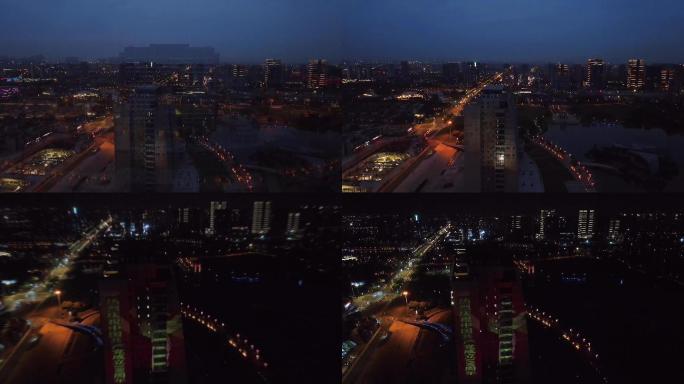 昆山开发区时代大厦夜景
