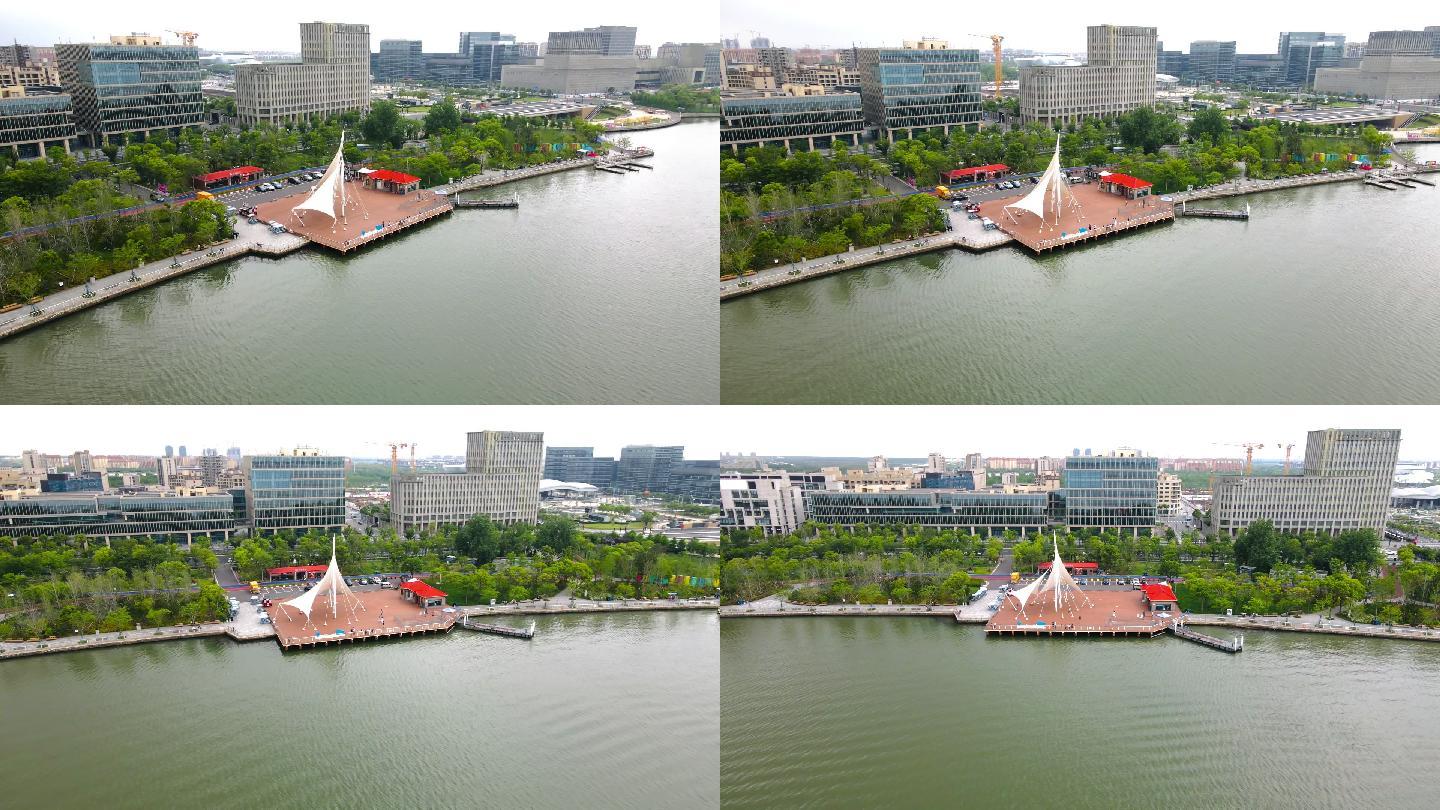 滴水湖临港建筑桥湖水一号码头