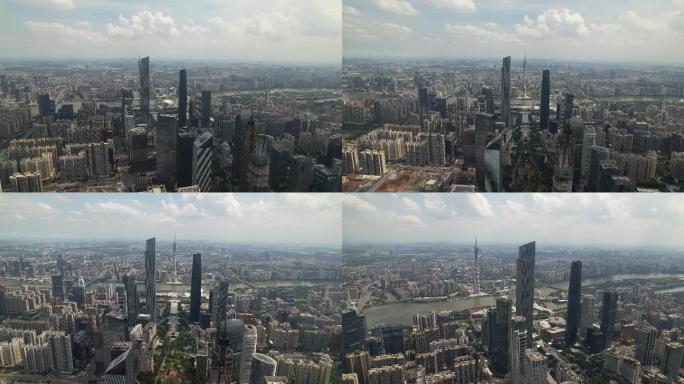广州珠江新城中轴线4K航拍大景