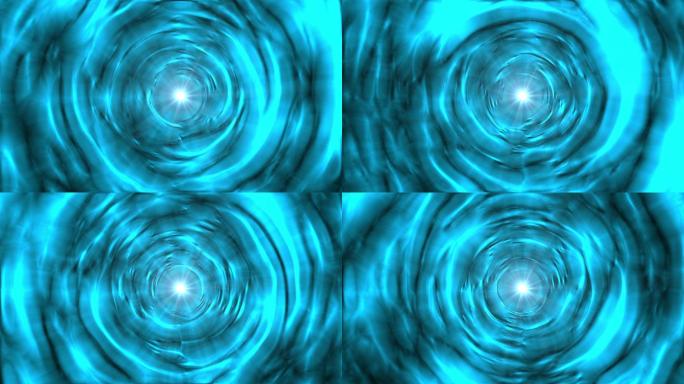 蓝色波光粼粼海底隧道