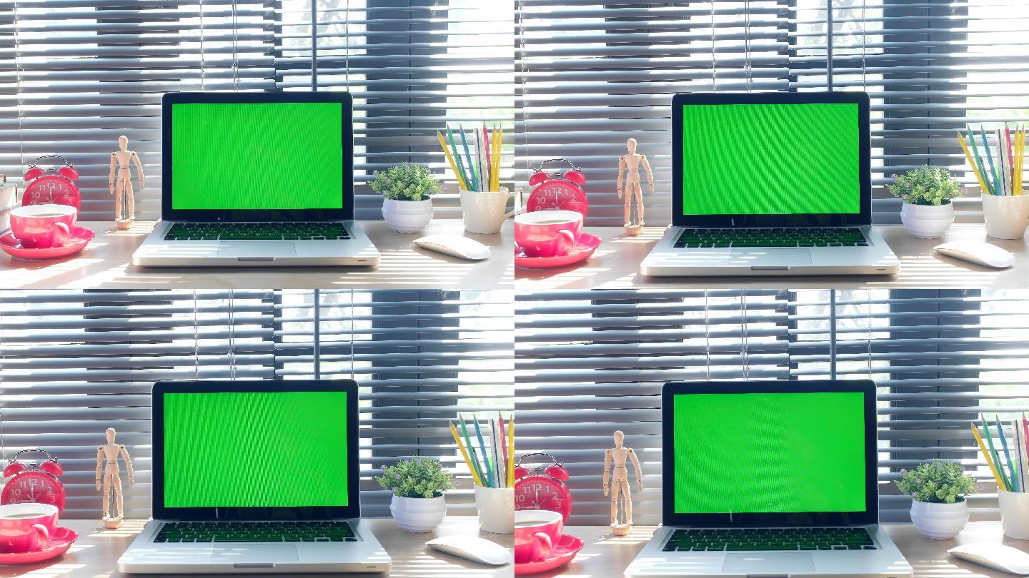 笔记本电脑绿屏绿幕实拍合成
