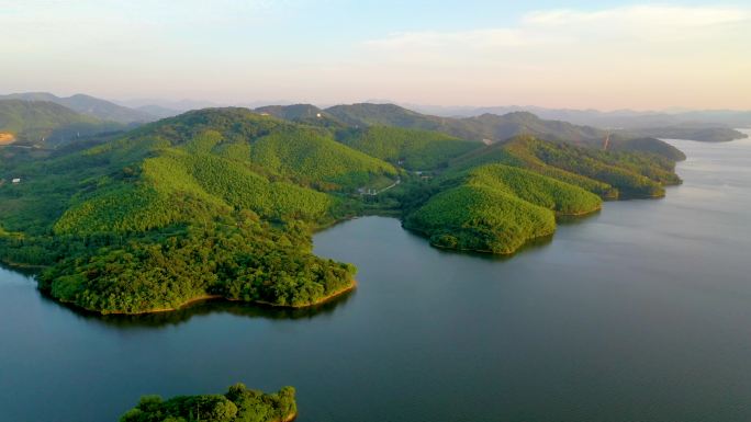 溧阳天目湖山水航拍4k