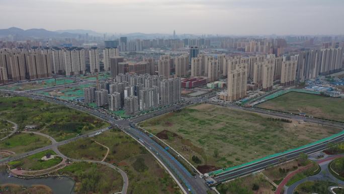 山东济南：航拍城市建筑