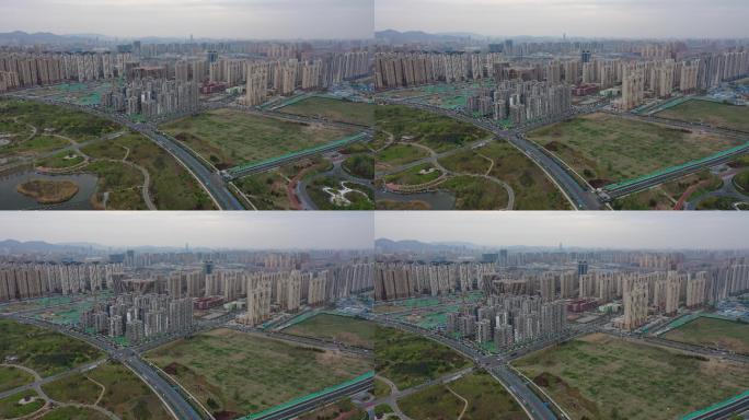 山东济南：航拍城市建筑