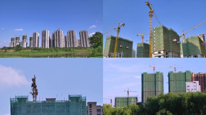 【微影4K】城市建设塔吊延时摄影