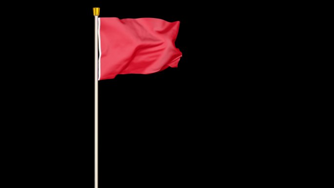 4K红旗旗帜旗子循环动画C4D模板