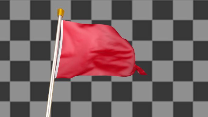 4K循环红旗旗帜旗子C4D模板