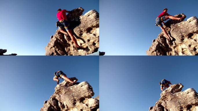 攀岩运动员爬山时面部表情的确定