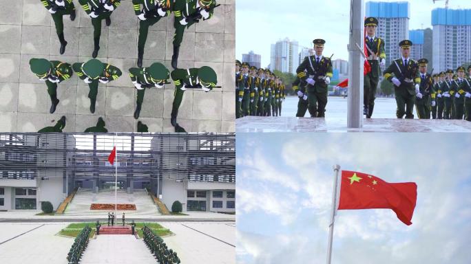 仪仗队最新升旗仪式高校国旗护卫队旗帜爱国