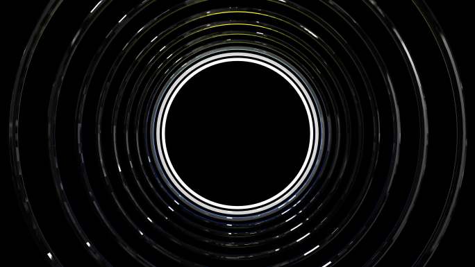 圆形环形圆环黑色时空空间隧道穿梭穿越