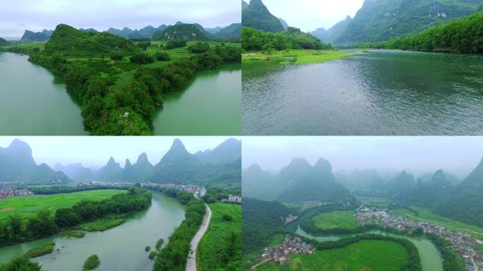 广西河池市宜州刘三姐故乡下枧河自然风光